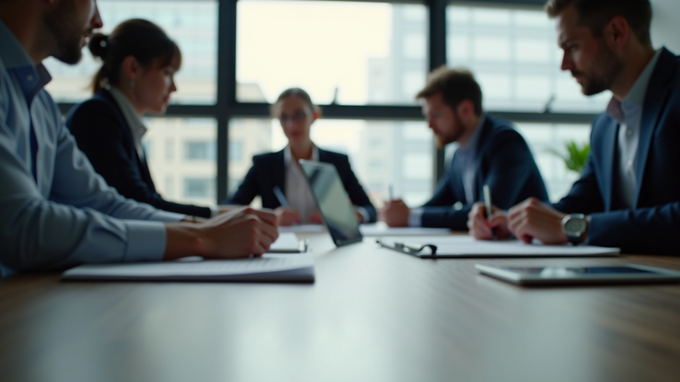 Eye-level view of a brand strategy meeting