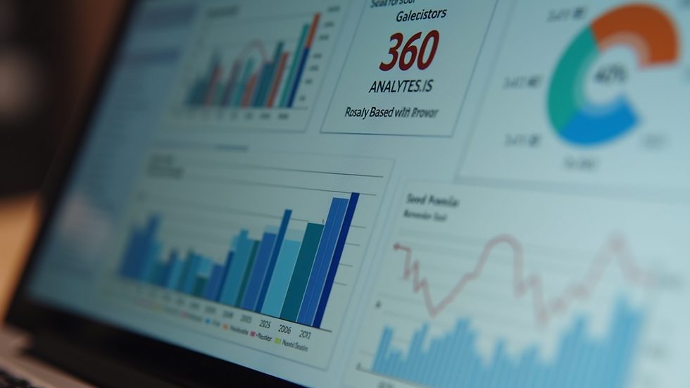 Close-up view of SEO analytics on a laptop screen